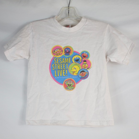 Fruit of the Loom Other - Fruit of the Loom White Heavy Cotton Sesame Street Live T-Shirt Kids Size 6/8